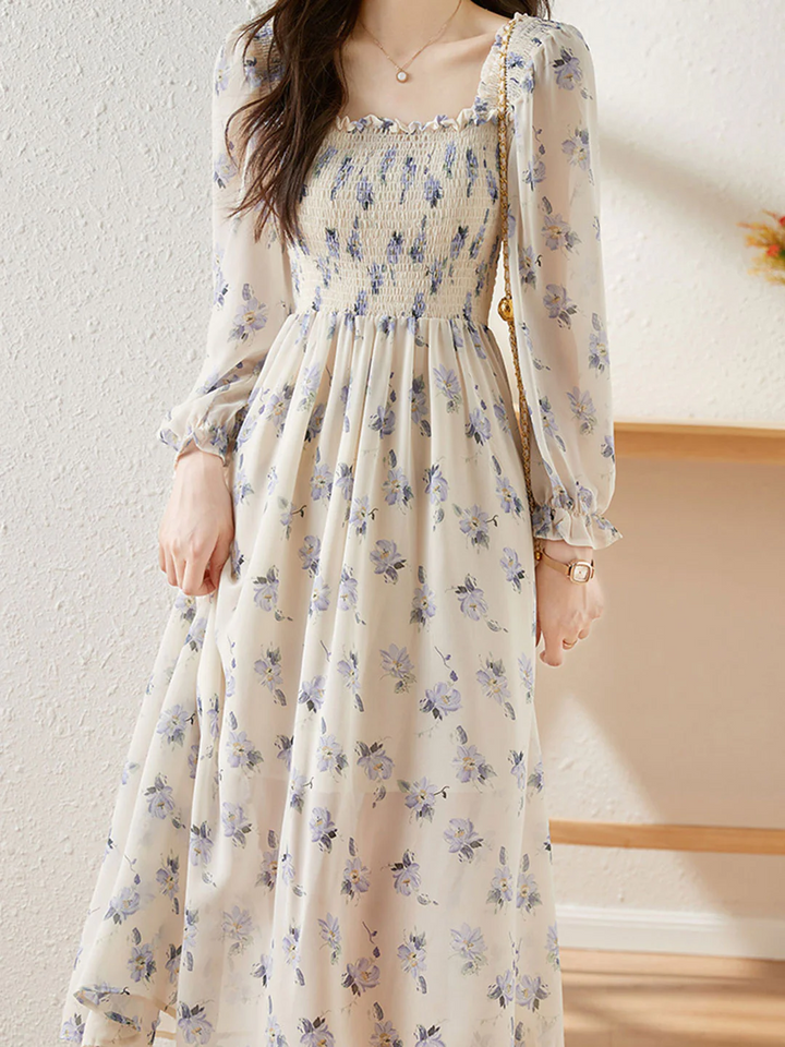 Chiffon Printed Floral Dress