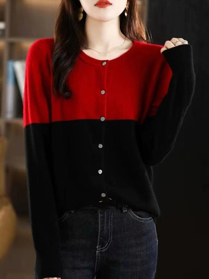 Classic Crew Neck Colorblock Sweater