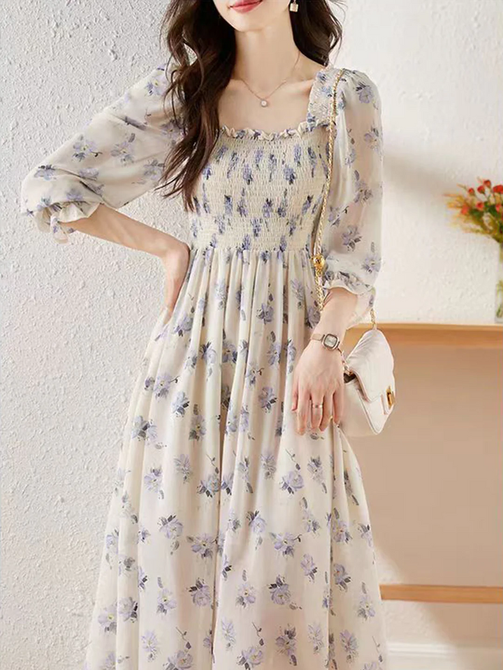 Chiffon Printed Floral Dress