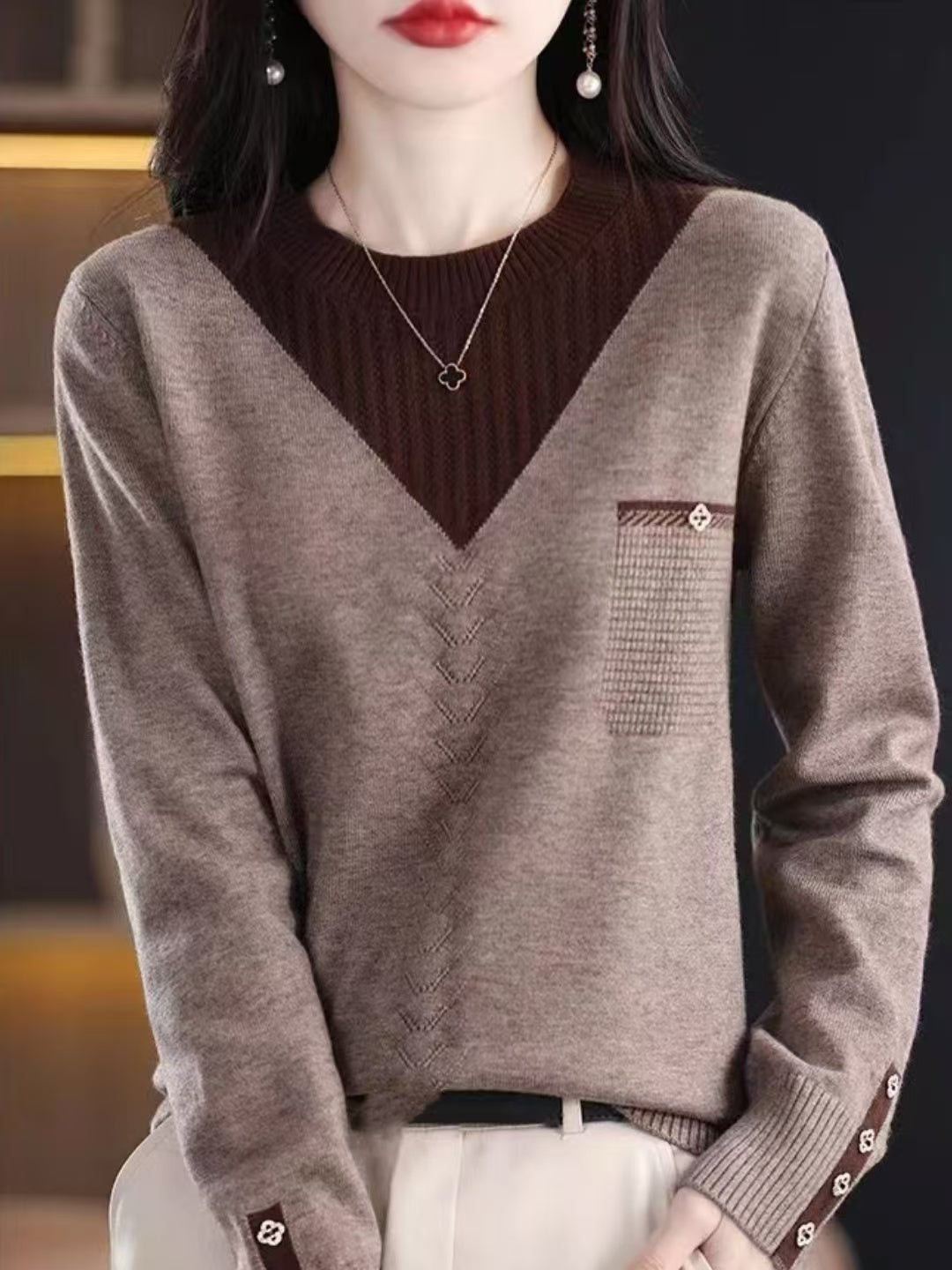 Round Neck Loose Fashion Sweater